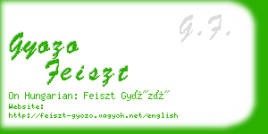 gyozo feiszt business card